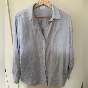 Wilfred Free Sail Shirt Size Small Blue Linen